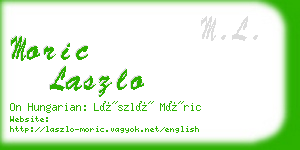 moric laszlo business card